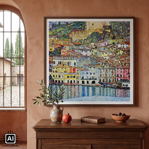 Póster Malcesine no lago Garda por Gustav Klimt