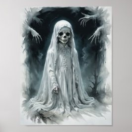 Poster Maldito fantasma de esqueleto infantil