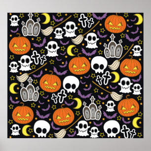 Poster Maldito Halloween: O Design de fundo do tema.