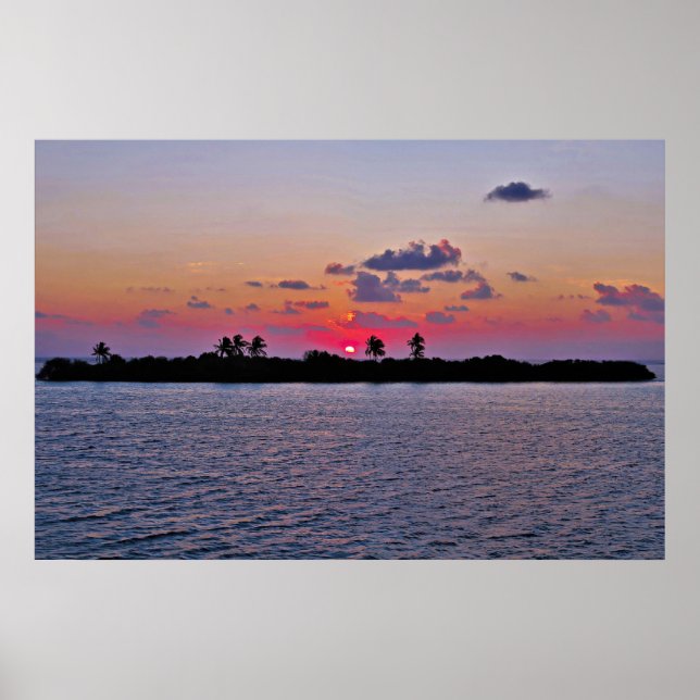 Poster Maldivas Sunrise (Frente)