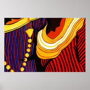 Poster Maldivas Tradicional Trabalho de arte de Vestido