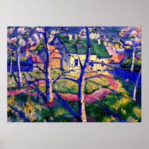 Póster Malevich - Árvores de Maçã no Blossom