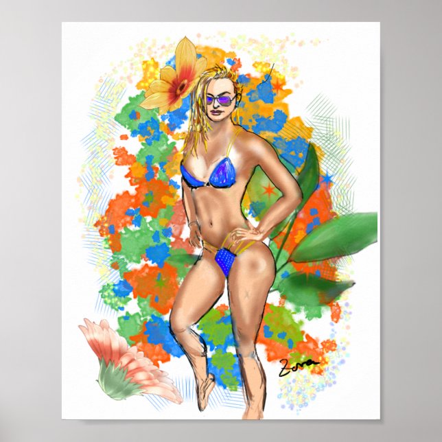 Poster Malhação Girl Art - Physik bikini Girl Power (Frente)