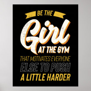Poster Malhação Gym Workout Motivação Mulheres