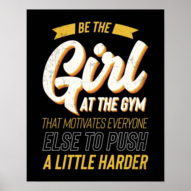 Poster Malhação Gym Workout Motivação Mulheres (Frente)