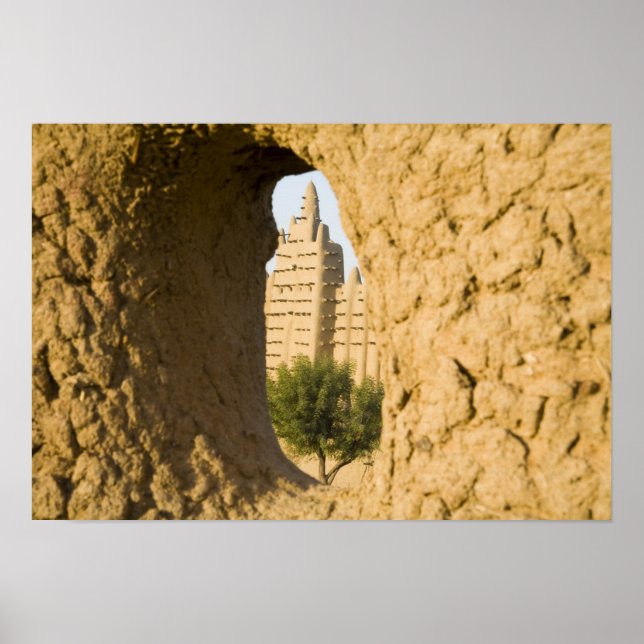 Póster Mali, Djenne. Grande Mesquita 2 (Frente)