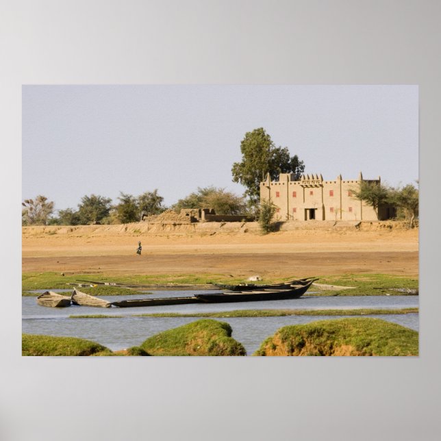 Poster Mali, Djenne. Rio Bani perto de Djenne (Frente)