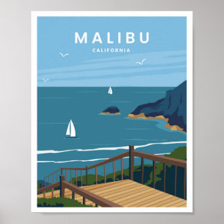 Poster Malibu Califórnia