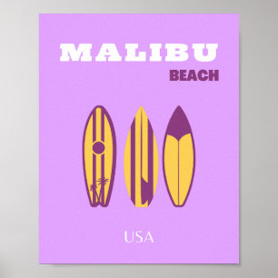 Poster Malibu, Praia Malibu, Papoilas, Garota de Papoila,