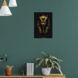Poster Malícia Antiga Faraó Egípcio Preto