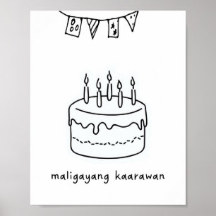 Poster Maligayang Kaarawan Filipino Birthday Gift Impress