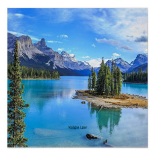Póster Maligne Lake, Alberta, Canadá