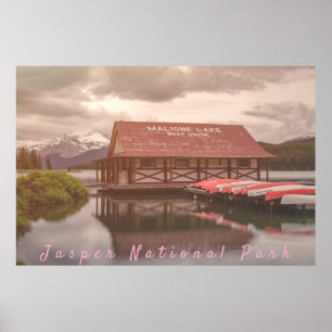 Poster Maligne Lake Boathouse