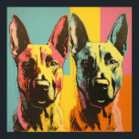 Poster Malinois POP ART 2<br><div class="desc">O gráfico retrata um cão Malinois em estilo de pop, captando sua energia e carisma através de cores ousadas</div>