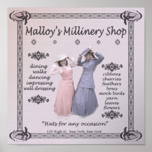 Poster Malloy's Millinery Shop