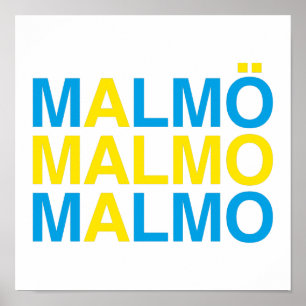 Poster MALMO Bandeira Sueca