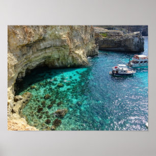 Poster Malta Água Turquesa da Lagoa Azul Comino