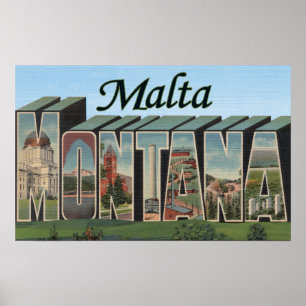 Póster Malta, letra ScenesMalta de MontanaLarge, TA