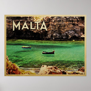 Póster Malta Vintage