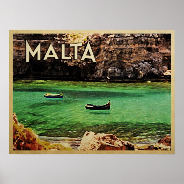 Póster Malta Vintage (Frente)