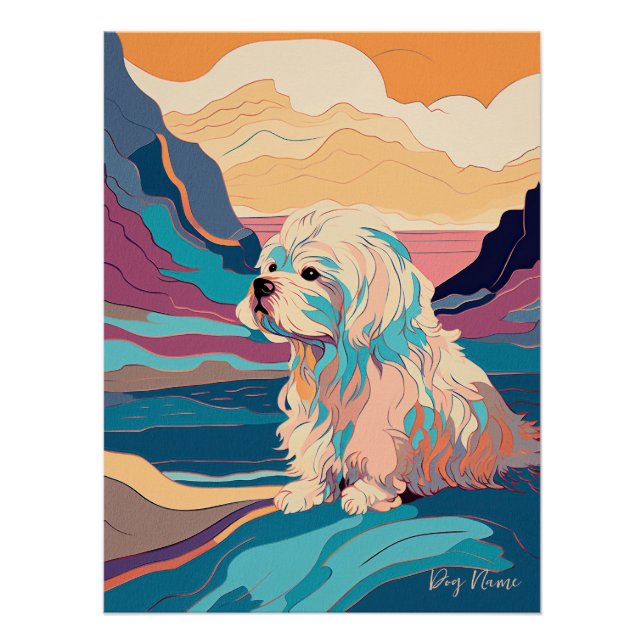 Póster Maltese Dog 004 - Bruno Pokopen (Frente)