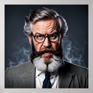 Poster Maluco professor com barba