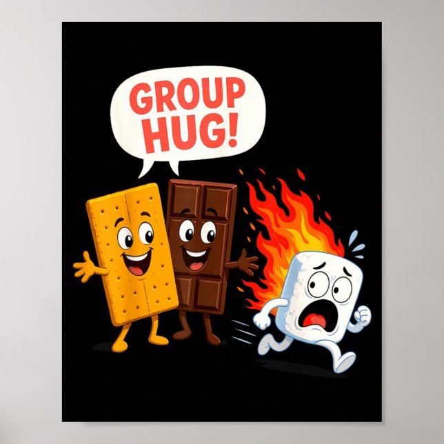 Poster Malvado marshmallow de s'mores  (Frente)