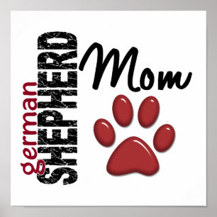 Poster Mamã 2 do german shepherd