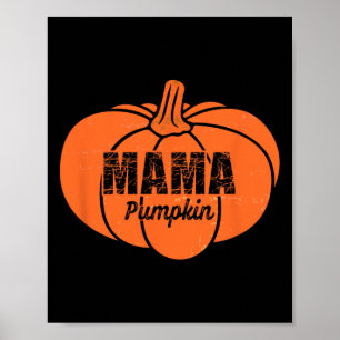Poster Mama Abóbora Família Correspondente Dia das Bruxas