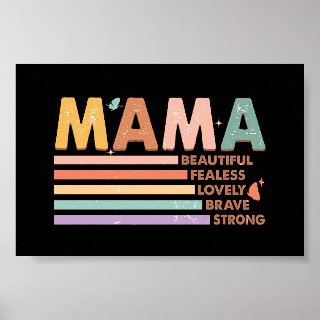 Poster Mama Bonita E Corajosa Forte (Frente)