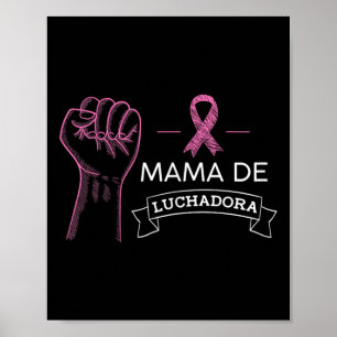 Poster Mama De Luchadora Sensibilização Para O Cancer Mam