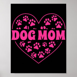 Poster Mama Dia de as mães Cardíaco Cachorro de Retriever