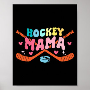 Poster Mama Dia dos Pais Fantasia Jogador de Hóquei Fã Am