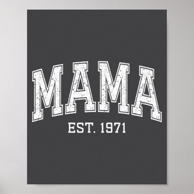 Poster Mama Est 1971 Mom D Mothers Day Ized  (Frente)