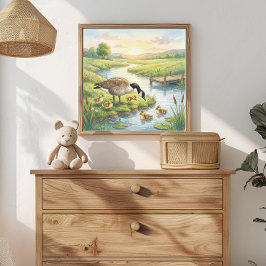 Poster Mama Goose e Goslings Creche