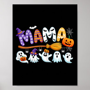 Poster Mama Halloween Boo Ghost Horror Figurino Parte Eng
