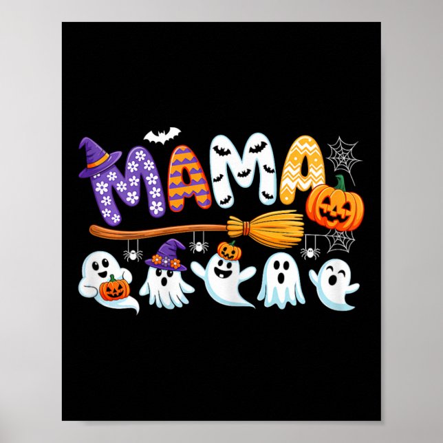 Poster Mama Halloween Boo Ghost Horror Figurino Parte Eng (Frente)
