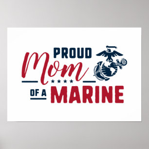 Poster Mamã orgulhosa de um fuzileiro naval