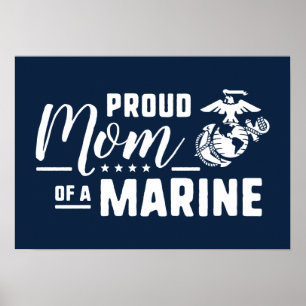 Poster Mamã orgulhosa de um fuzileiro naval