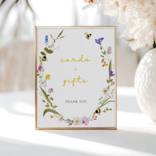Poster Mama para Bee Floral Wreath Cards Dons