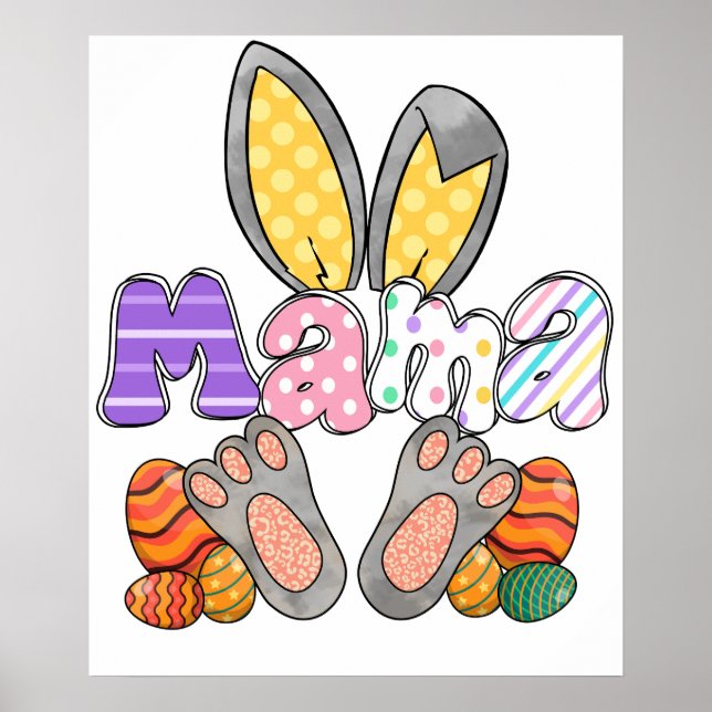 Poster mama rabbit (2), retro, vintage (Frente)