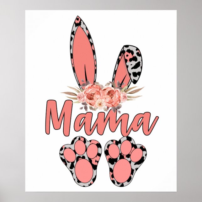 Poster mama rabbit, retro, vintage (Frente)