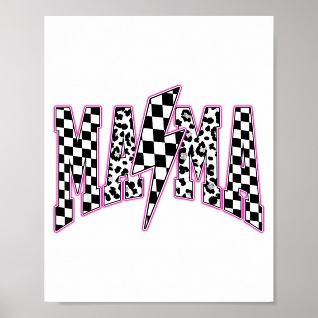 Poster Mama Raio de Leão Xadrez Varsity Mariposa (Frente)