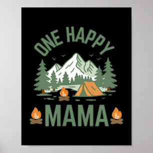 Poster Mama um acampante feliz aniversário de 1 ano acamp