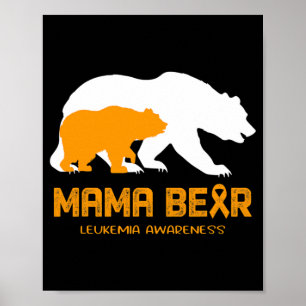 Poster Mama Ursa LEUCEMIA Sensibilização Para Mulheres