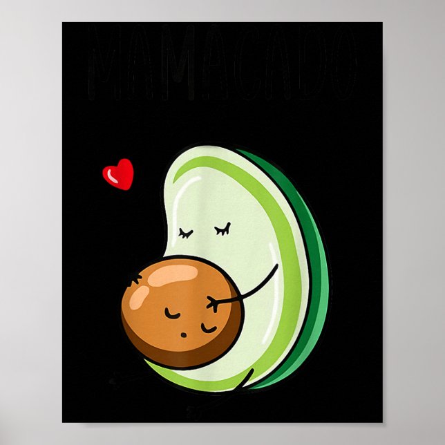 Poster Mamacado Abacate Mãe Grávida Gravidez Avo  (Frente)