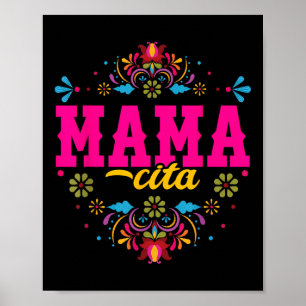 Poster Mamacita First Fiesta Birthday Para Mulheres - Cac