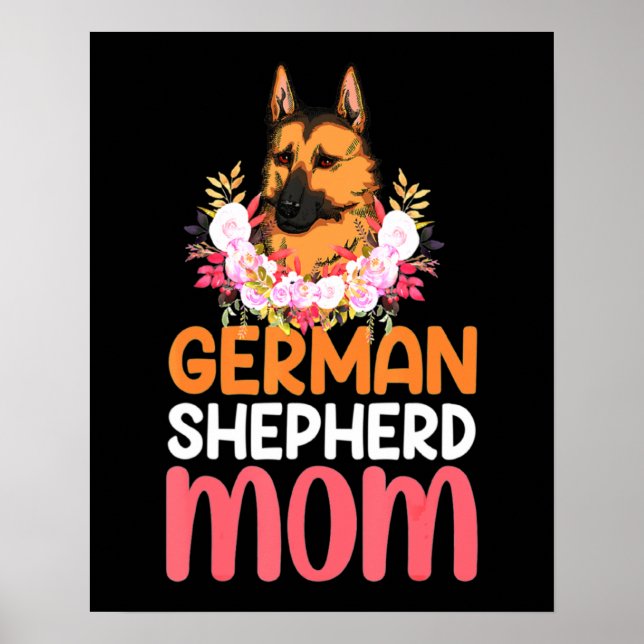 Poster Mamãe alemã Shepard Shepherd (Frente)