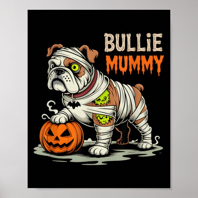 Poster Mamãe Bulldog de Halloween (Frente)