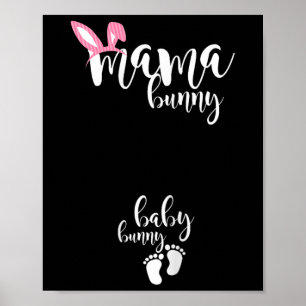 Poster Mamãe Bunny Baby Páscoa Day Cute